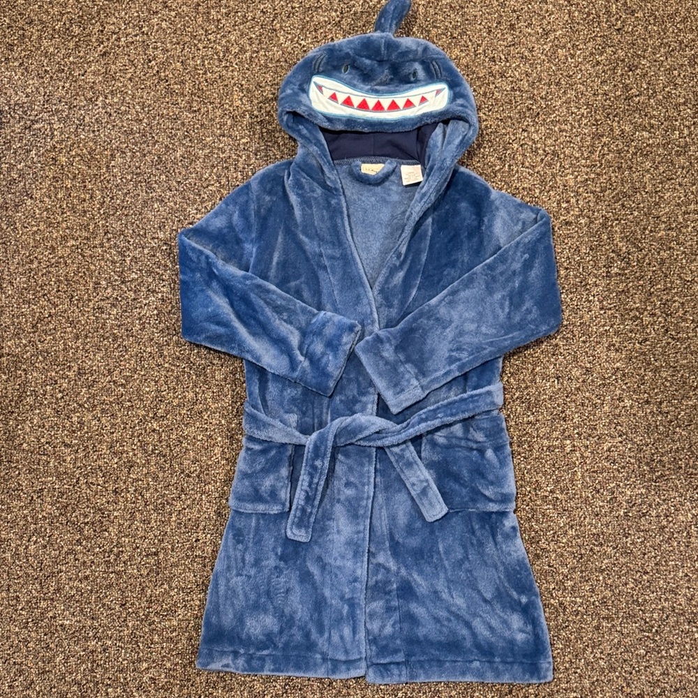 Shark Hooded Kids Pajama Robe